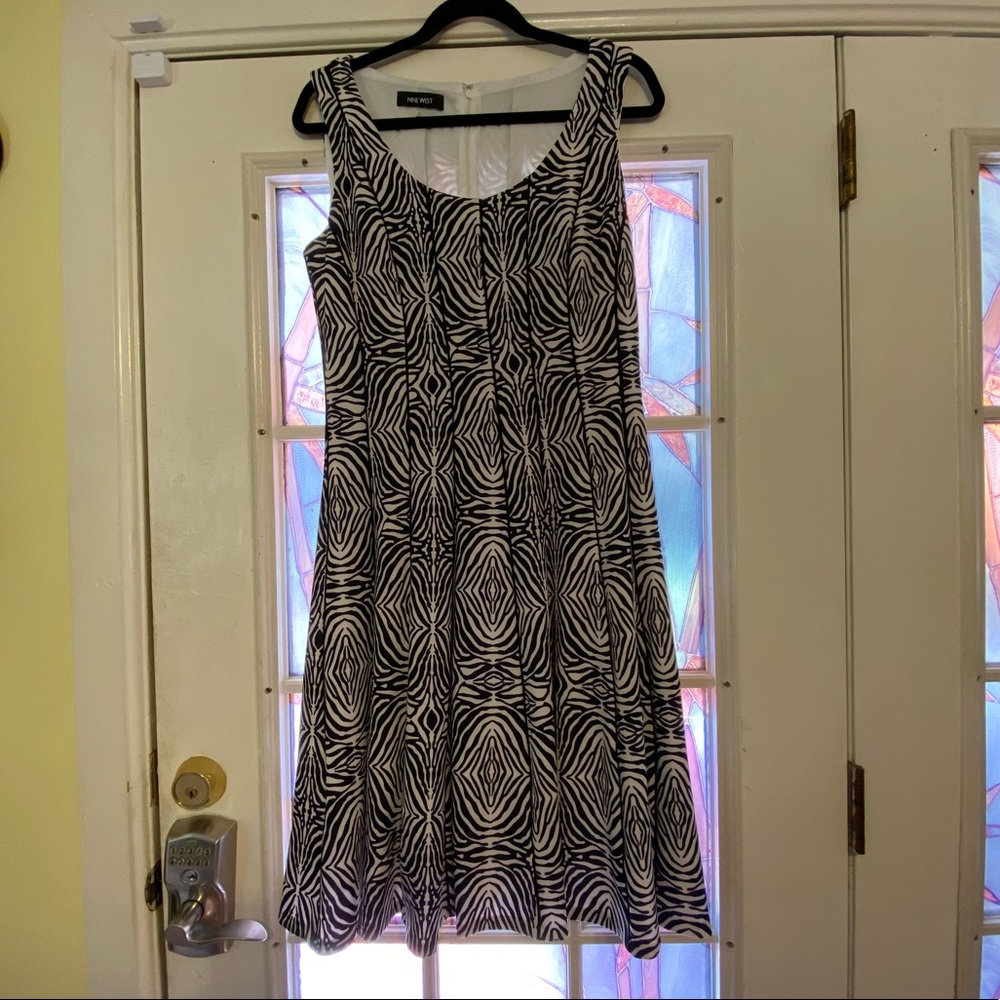 Size 12 Nine West Zebra Print Dress